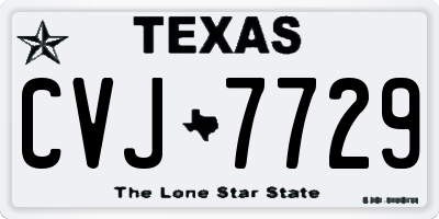 TX license plate CVJ7729