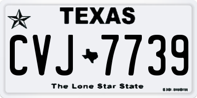TX license plate CVJ7739
