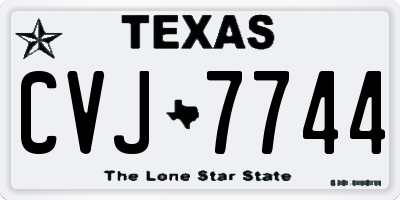 TX license plate CVJ7744