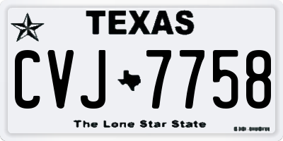 TX license plate CVJ7758