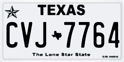 TX license plate CVJ7764