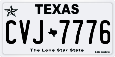 TX license plate CVJ7776