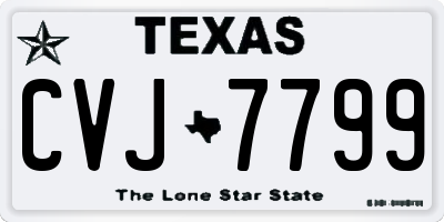 TX license plate CVJ7799