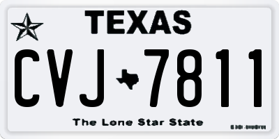 TX license plate CVJ7811