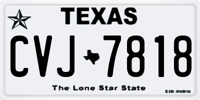 TX license plate CVJ7818