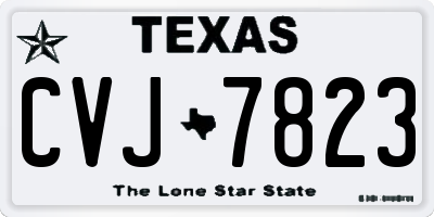 TX license plate CVJ7823