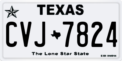 TX license plate CVJ7824