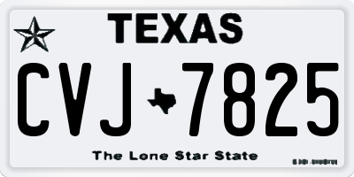 TX license plate CVJ7825