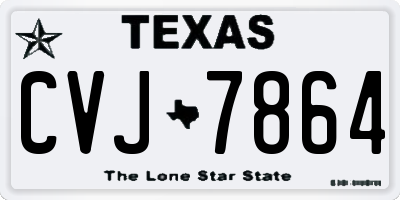 TX license plate CVJ7864