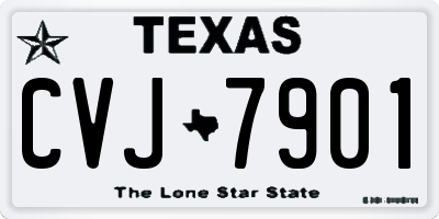 TX license plate CVJ7901