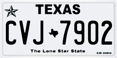 TX license plate CVJ7902