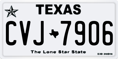 TX license plate CVJ7906