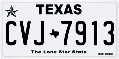TX license plate CVJ7913