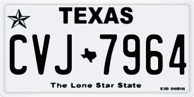 TX license plate CVJ7964