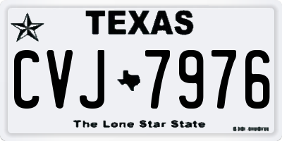 TX license plate CVJ7976