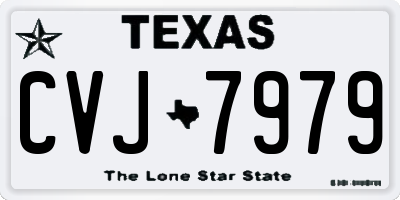 TX license plate CVJ7979