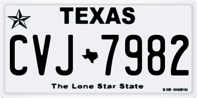 TX license plate CVJ7982