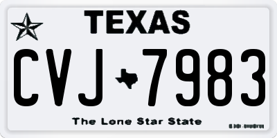 TX license plate CVJ7983