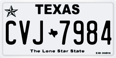 TX license plate CVJ7984