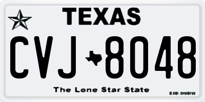 TX license plate CVJ8048