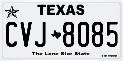 TX license plate CVJ8085