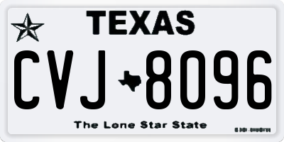 TX license plate CVJ8096