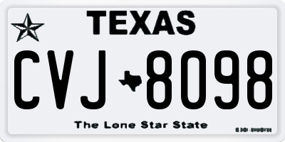 TX license plate CVJ8098