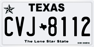 TX license plate CVJ8112