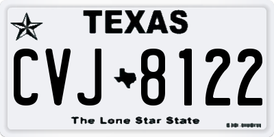 TX license plate CVJ8122