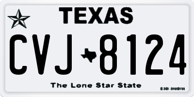 TX license plate CVJ8124