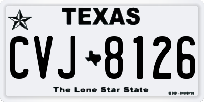 TX license plate CVJ8126