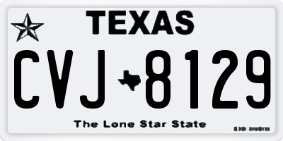 TX license plate CVJ8129