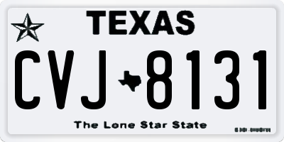 TX license plate CVJ8131