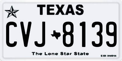 TX license plate CVJ8139