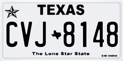 TX license plate CVJ8148