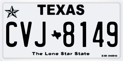 TX license plate CVJ8149