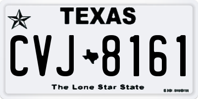TX license plate CVJ8161