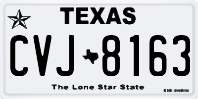 TX license plate CVJ8163
