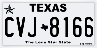 TX license plate CVJ8166