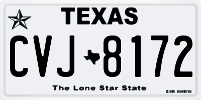 TX license plate CVJ8172