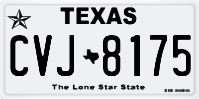 TX license plate CVJ8175