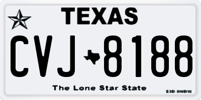 TX license plate CVJ8188