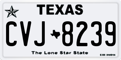 TX license plate CVJ8239