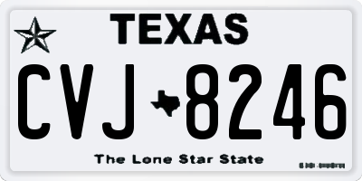 TX license plate CVJ8246