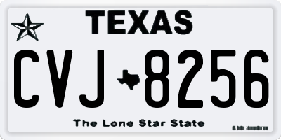 TX license plate CVJ8256
