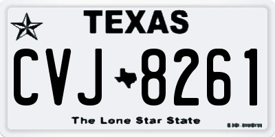 TX license plate CVJ8261