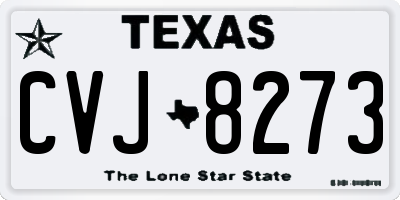 TX license plate CVJ8273