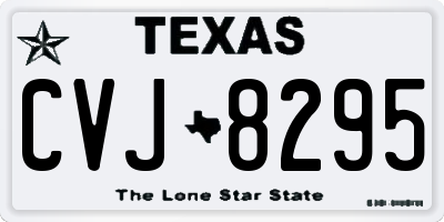 TX license plate CVJ8295