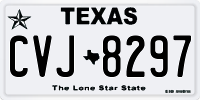 TX license plate CVJ8297