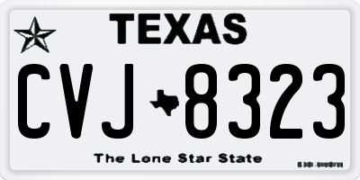 TX license plate CVJ8323